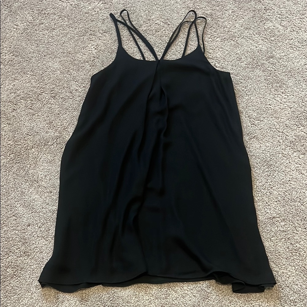 Boutique Black Sleeveless Dress with Low Back - Size Large